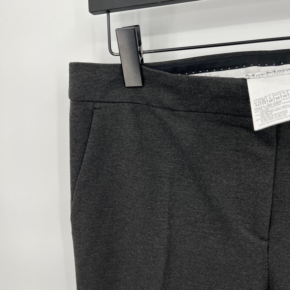 Maxmara Grey Dress Ankle Viscose Blend Pants Size 14 - Picture 5 of 8